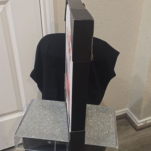 Crystal Luxe Champagne Campaign Fashion Bookstack/Heels Framed Canvas Wall Decor - Picture 4 of 5